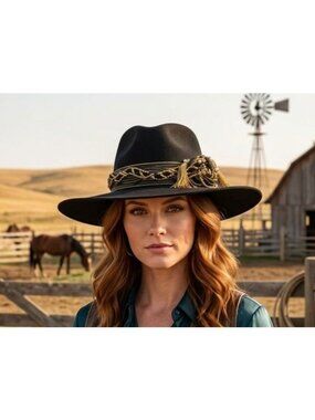 Women's - Broner Black Wool Hat, Size Small